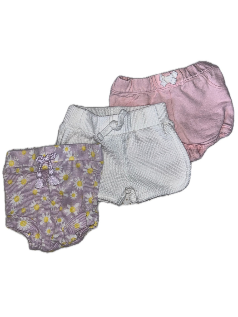 Carter's Pink, White & Lavender Daisy Diaper Cover Set